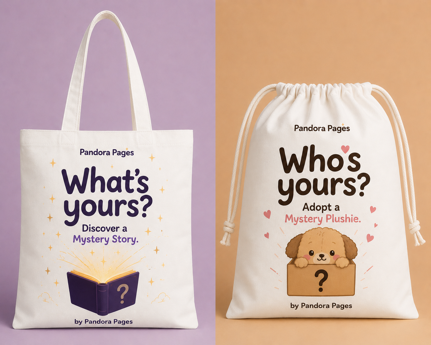Pandora Pages What's yours? mystery story tote